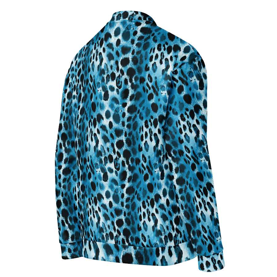 Blue Leopard Bomber Jacket product image (4)