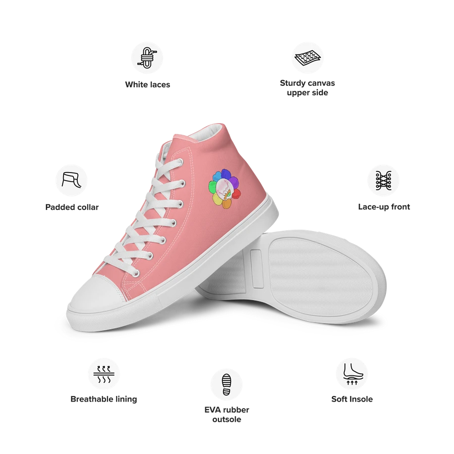 Pastel Red and White Flower Sneakers product image (42)