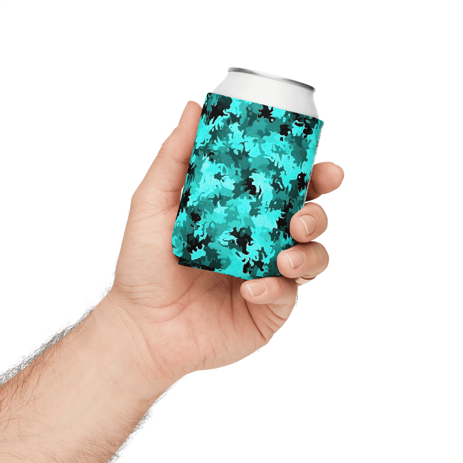 Teal Camo Can Cooler product image (4)