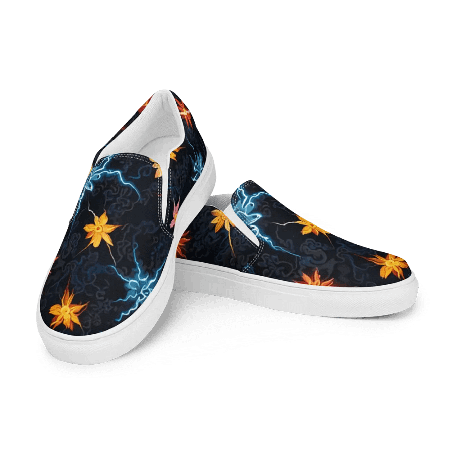 Neon Lightning and Floral Fusion Slip-Ons product image (4)