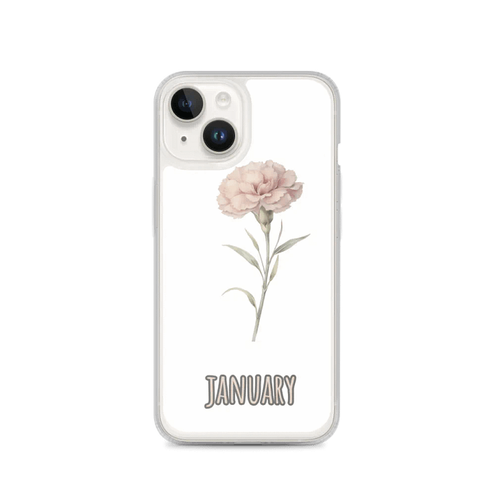 January Carnation Clear iPhone® Case product image (4)