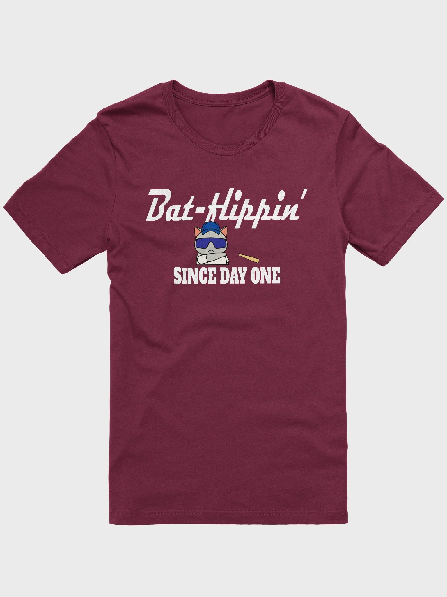Baseball Cat (Bat-flippin' Since Day One) - Unisex Adult Super Soft Lightweight T-shirt product image (1)
