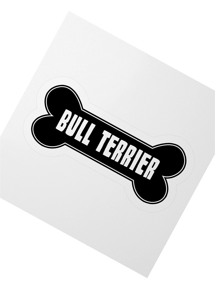 Bull Terrier In Black Bone Shape Sticker product image (1)