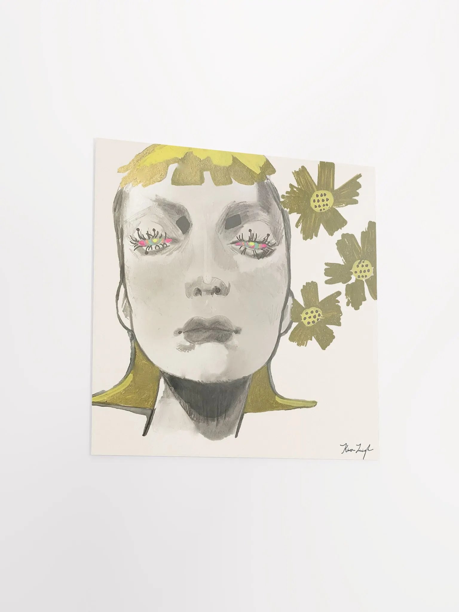Golden Daisies Square Matte Print product image (13)