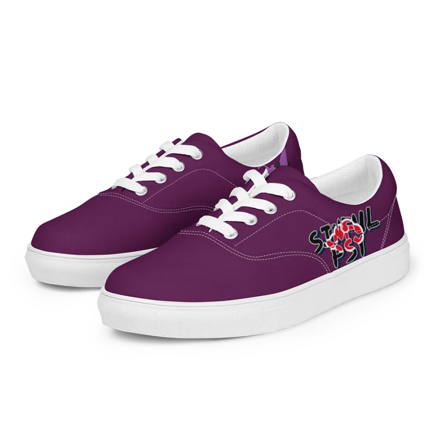 Gengar X Itachi Women's Lace-Up Canvas Shoes product image (5)