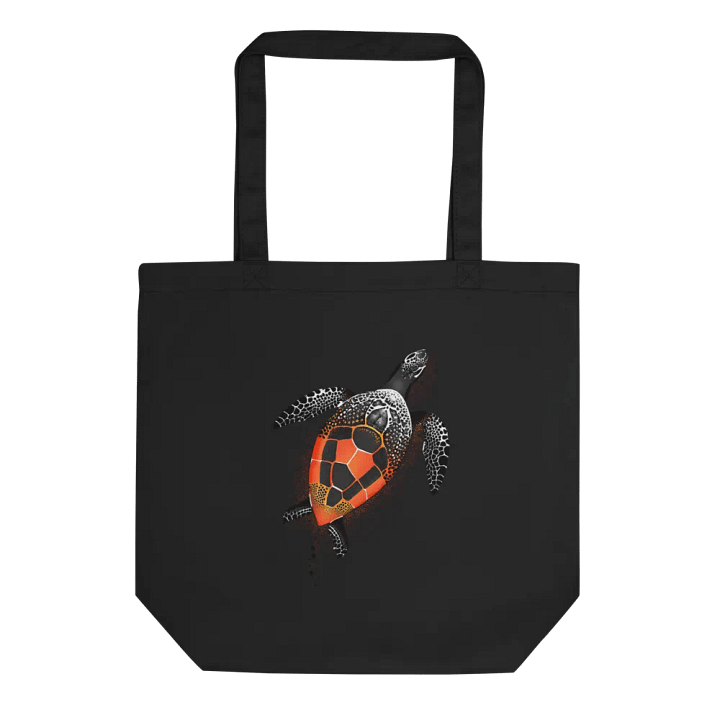 Sea turtle with orange shell - dot art product image (1)