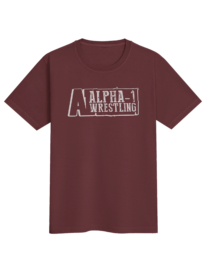 Oversized Tee | White Alpha-1 Wrestling Logo Centred product image (5)