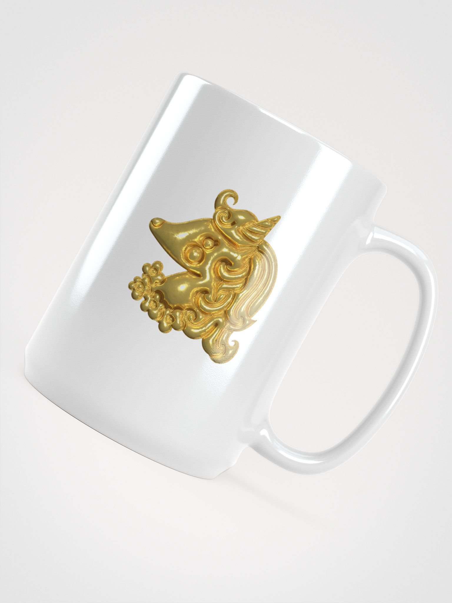 Golden Dream Unicorn – Shiny Fantasy Mug product image (4)