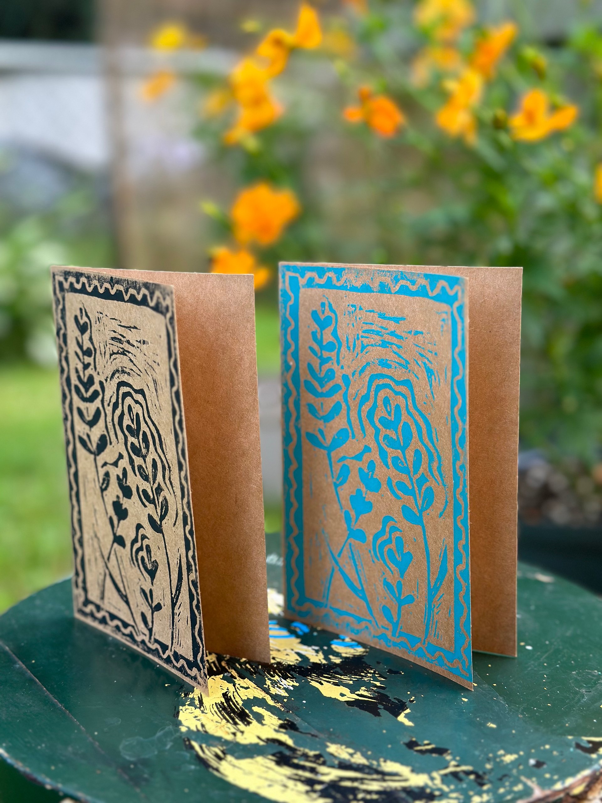 Lavender Block Print Greeting Card (Blank) product image (4)