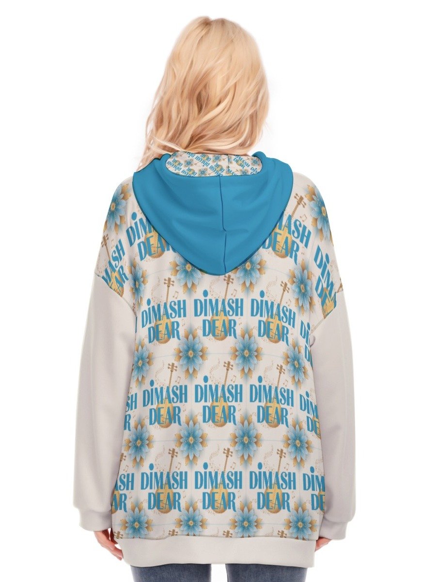 Singer From Kazakhstan All Over Printed Zipper Hoodie product image (4)