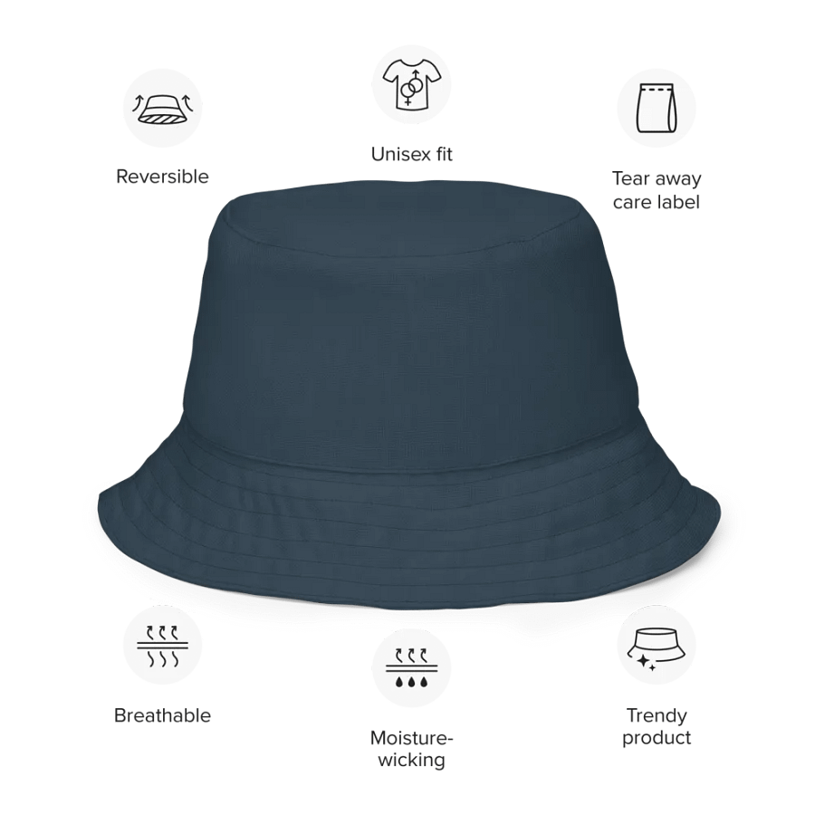 Camouflage Navy Reversible Bucket Hat product image (7)
