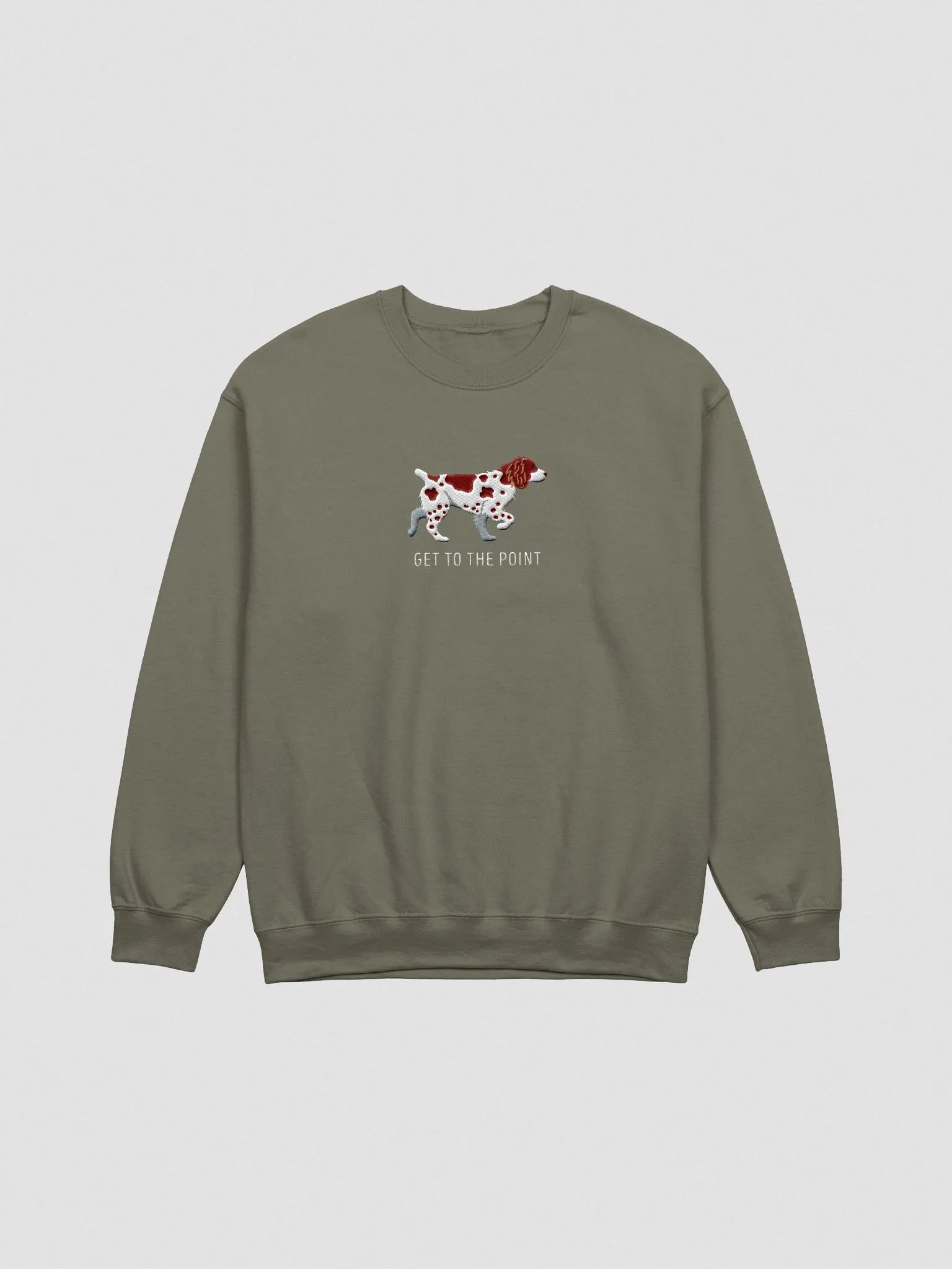 Get to the Point Sweatshirt (Embroidered) of a Brittany Spaniel(Liver) product image (4)