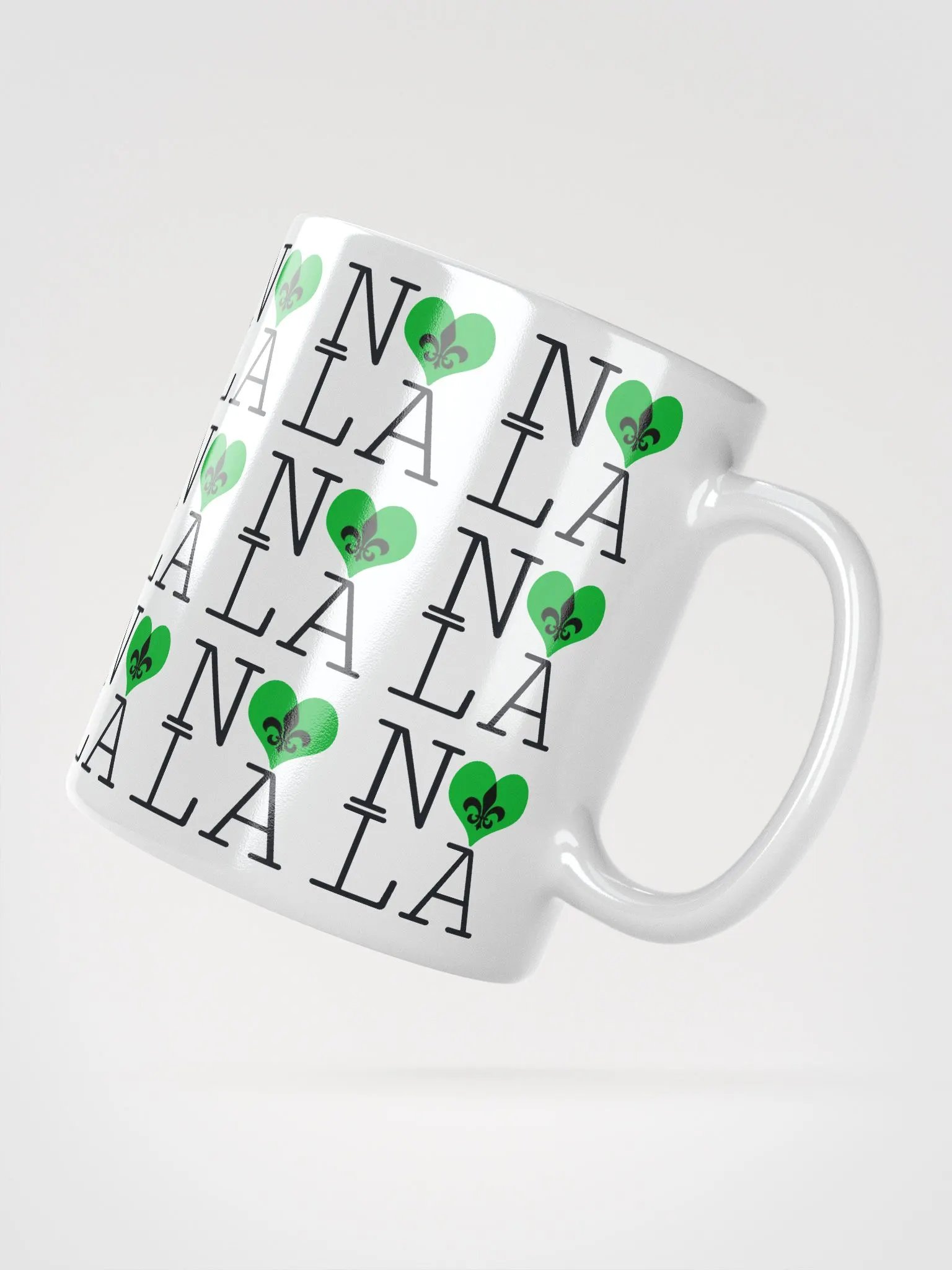I LOVE NOLA **LEGACY MUG** (GREEN HEART FULL INFINITY) product image (2)