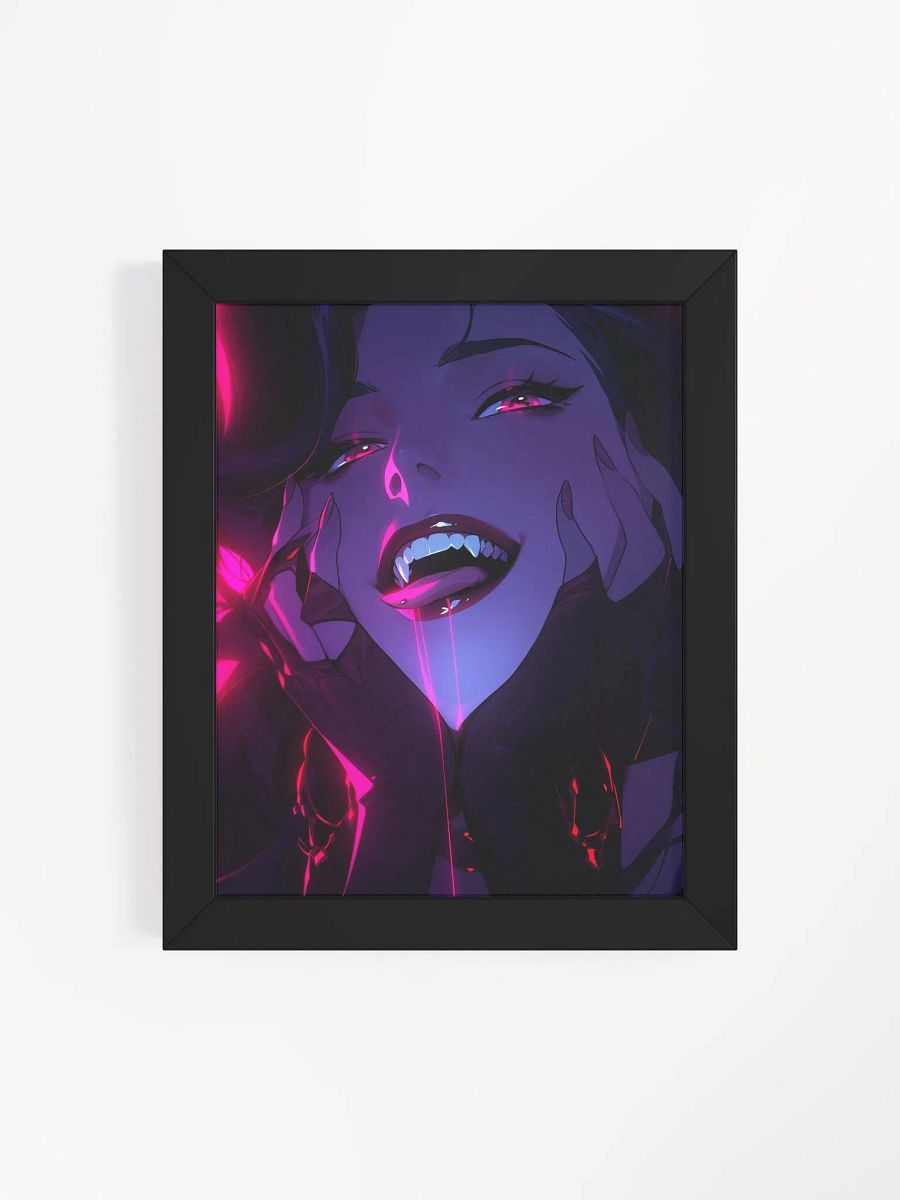 Framed Neon Vampire Seductive Poster product image (54)