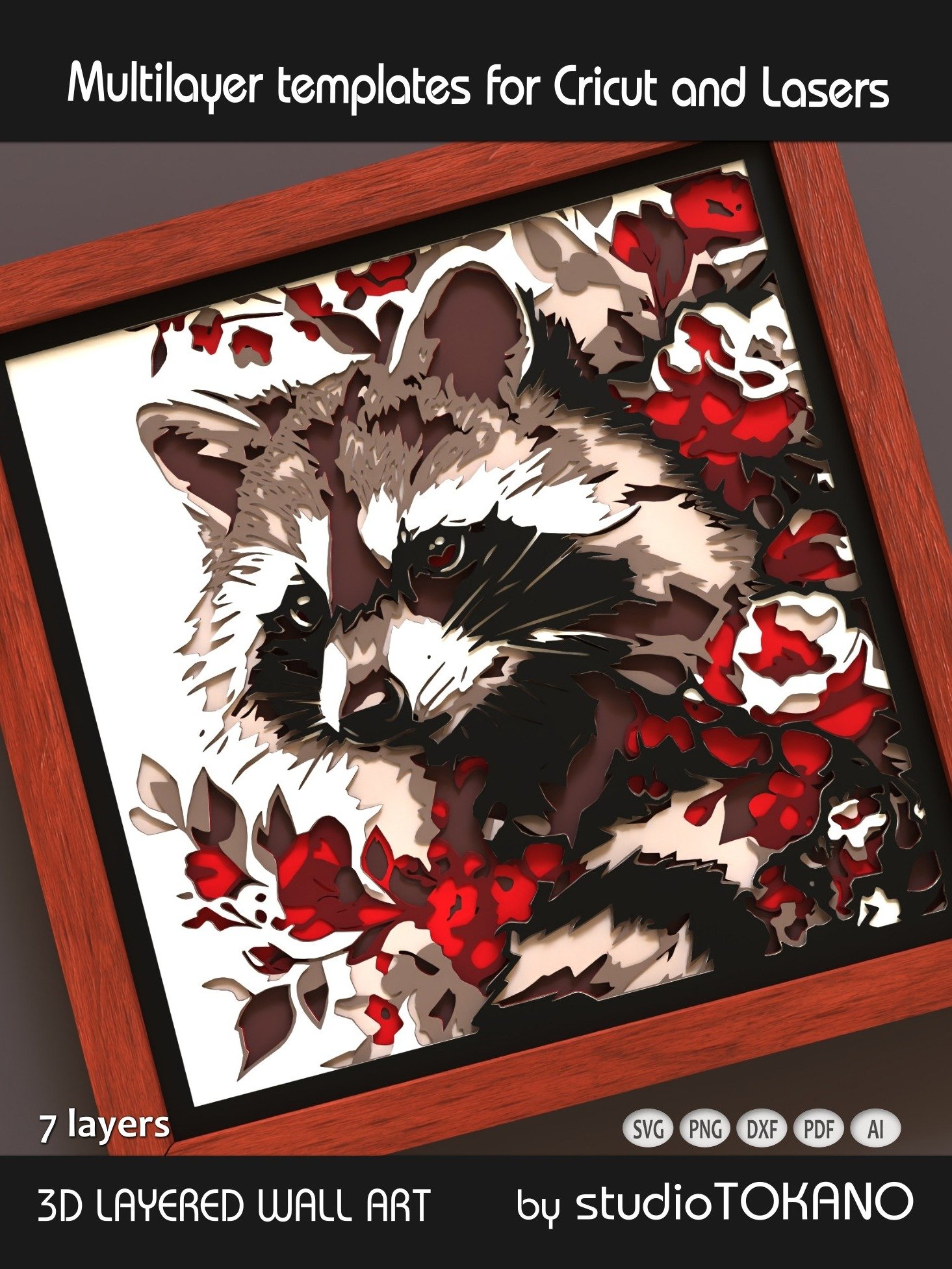 Raccoon Multi layered Shadowbox product image (4)