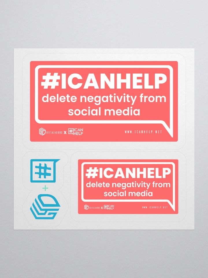 #ICANHELP Delete Negativity From Social Media Stickers product image (2)