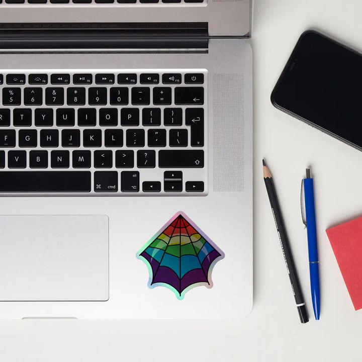 galaxy spiderweb holo sticker product image (1)