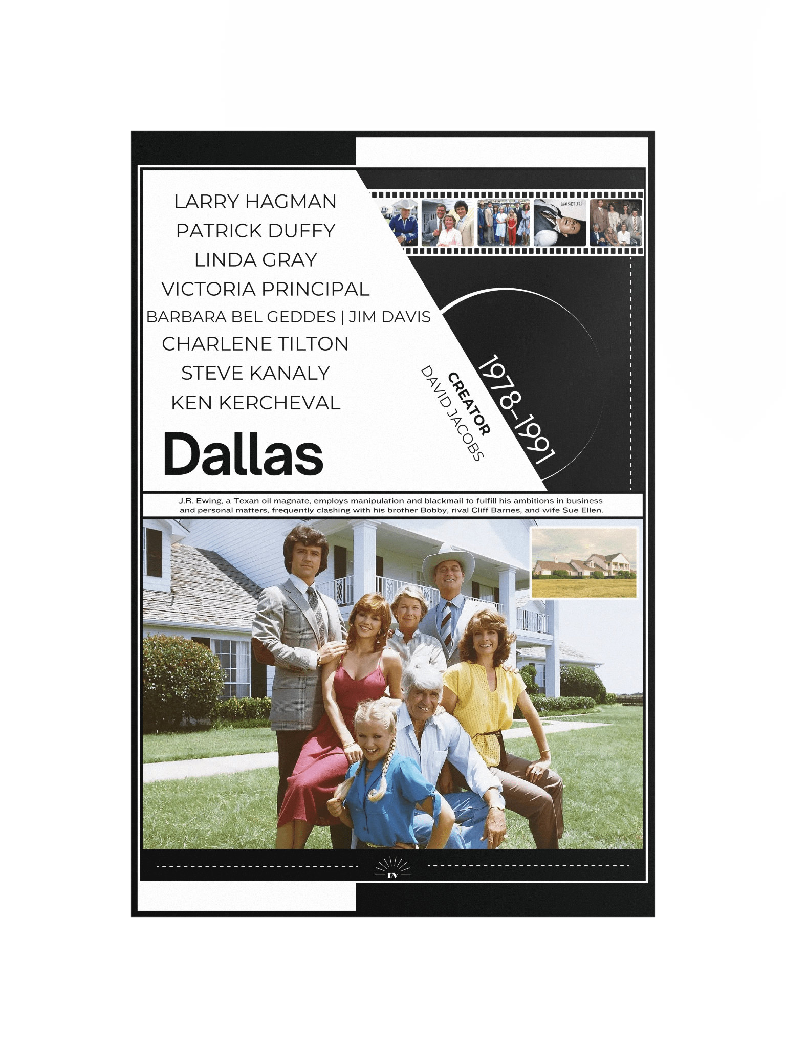 Dallas with Larry Hagman and Patrick Duffy 1978–1991 | Poster | 12x18 Wall Art product image (4)