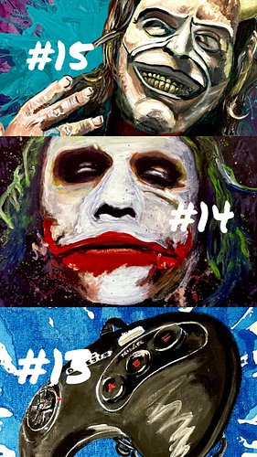My top 25 favorite paintings of 2025:
Number 15: the Grabber (the Black Phone)
Number 14: Heath Ledger’s Joker
Number 13: Seg...