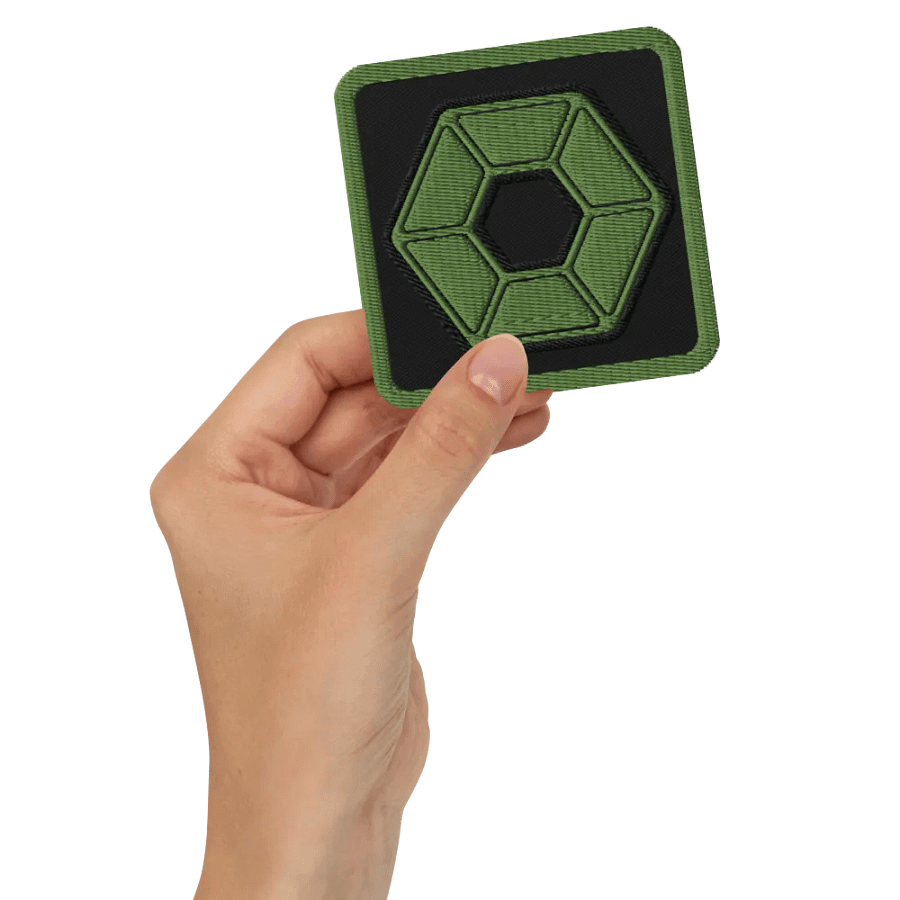 Green Pixel Embroidered Patch product image (2)
