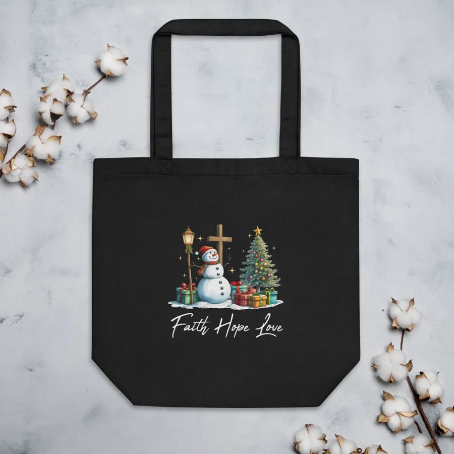 Faith Hope and Love Christmas Tote Bag product image (3)