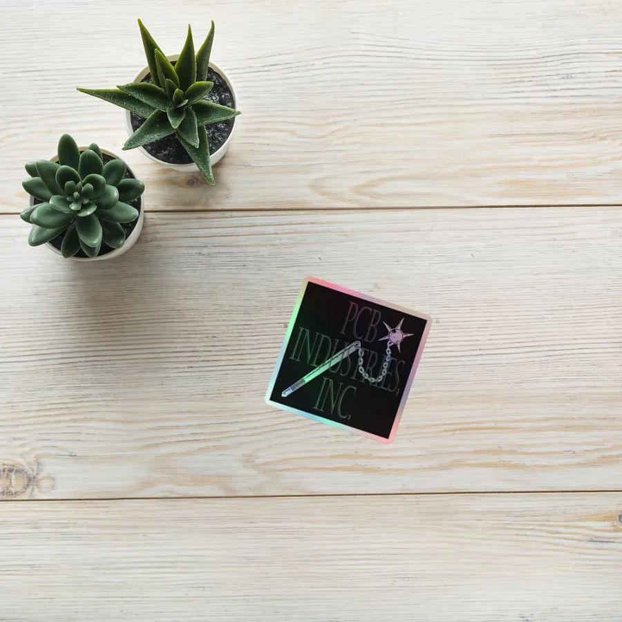 pcb industries holographic sticker (dark) product image (10)