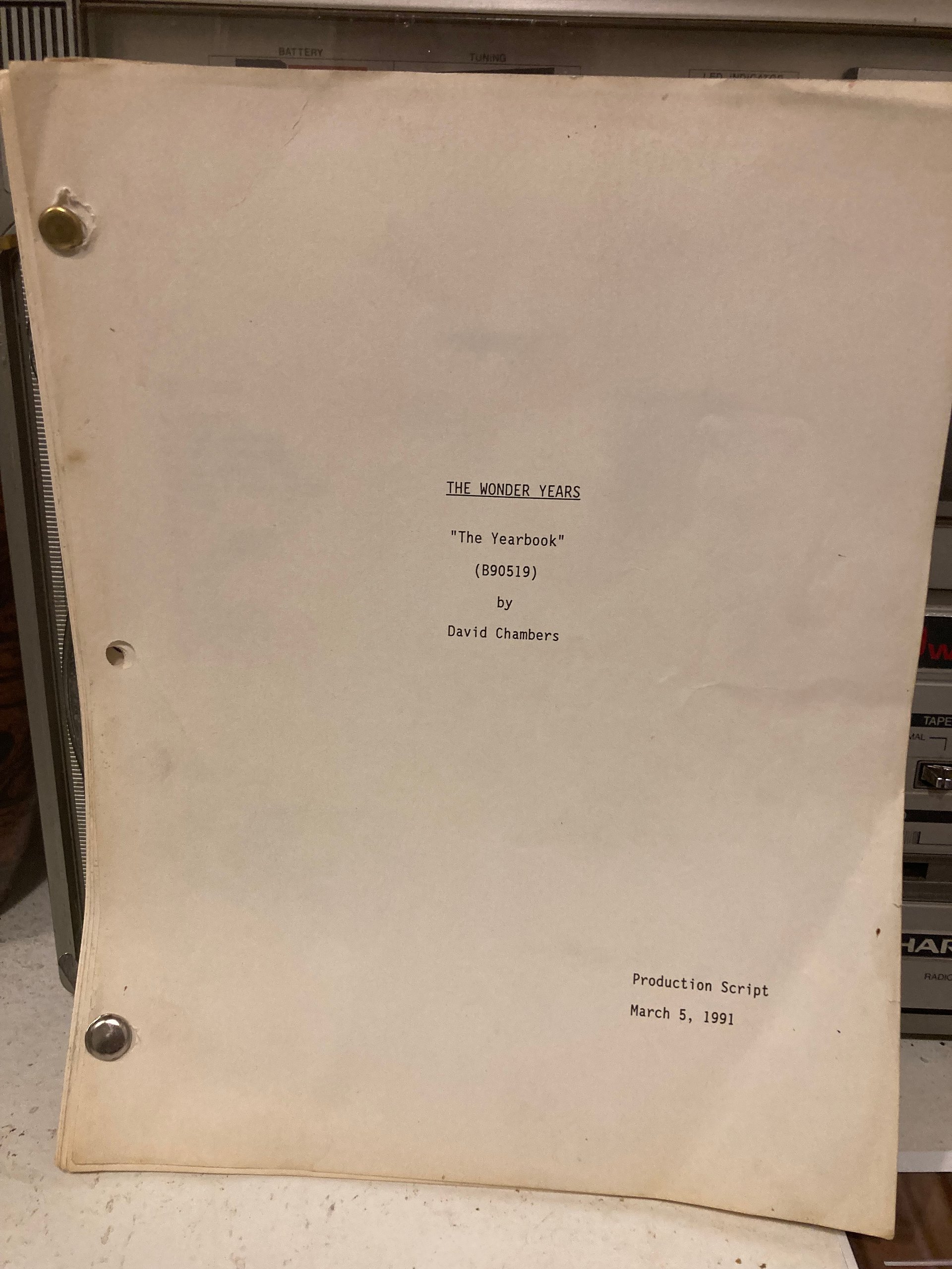 The Wonder Years Original Used Script & 2 Autugraphed Photos product image (3)