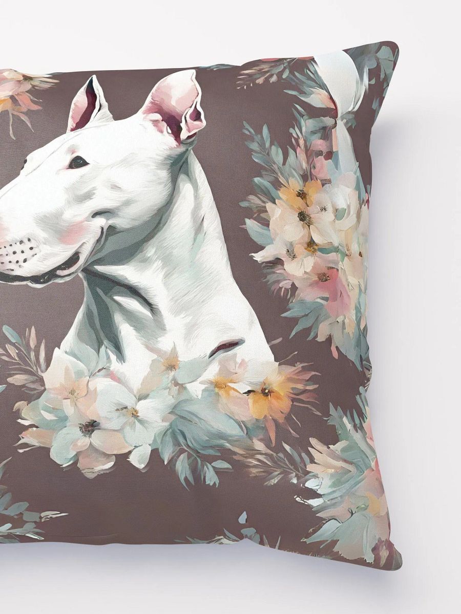 Floral Bull Terrier Pillow product image (3)