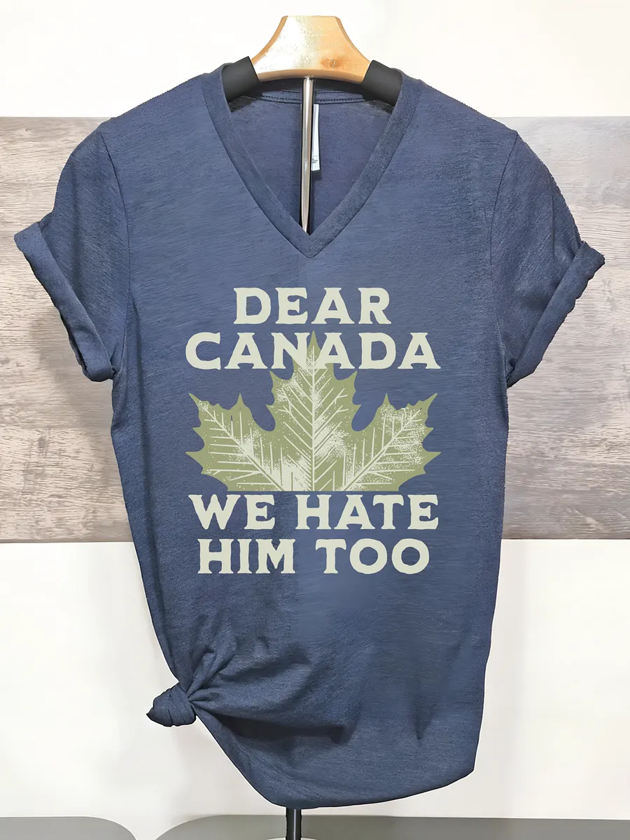 Dear Canada Statement V-Neck Tee product image (1)