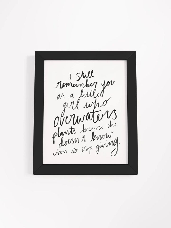 Overwatering Plants Framed Art Print product image (1)