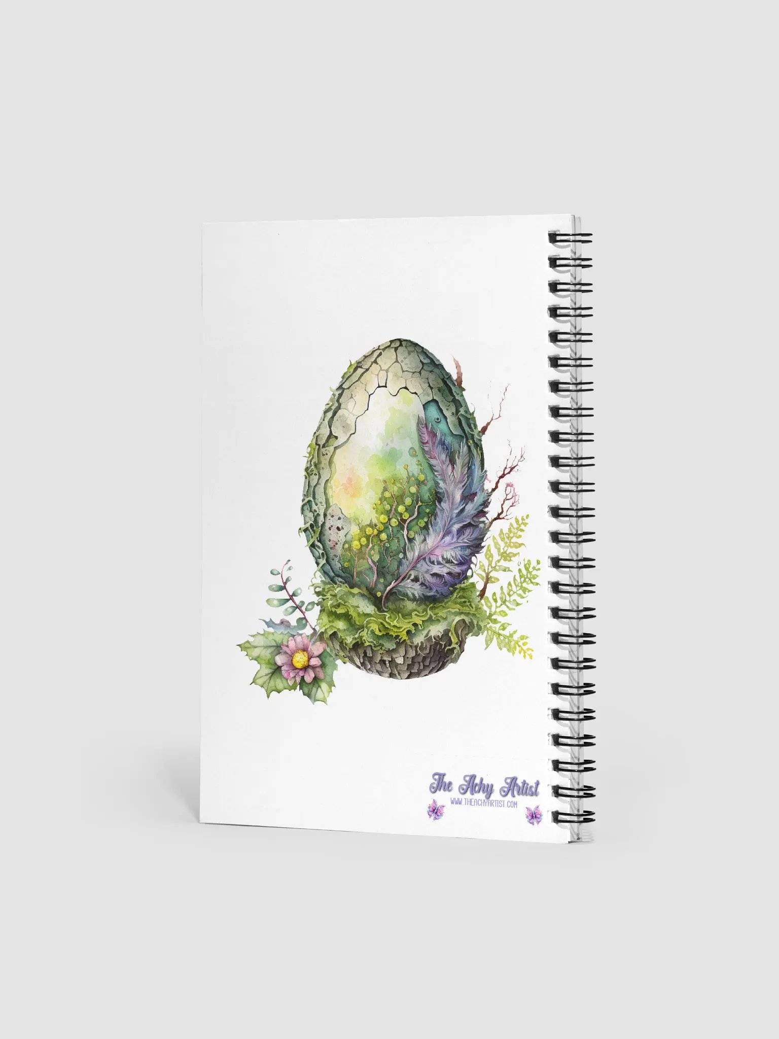 Purple Dragon and Artistic Egg Spiral Notebook product image (2)