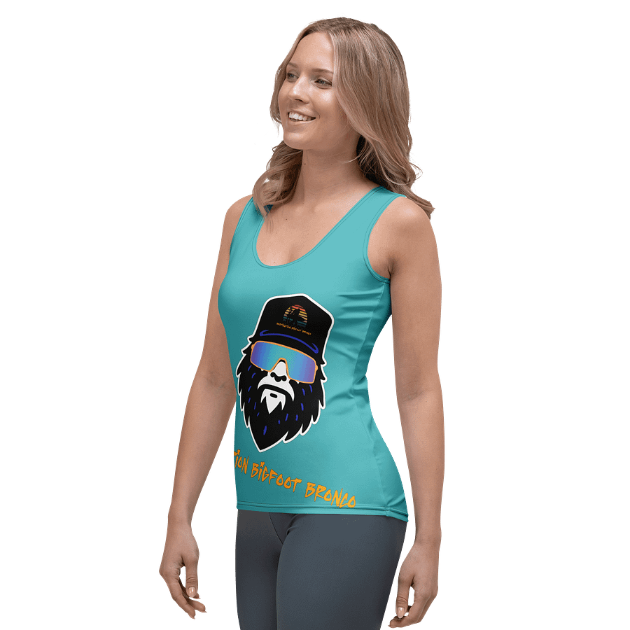 Destination Bigfoot Bronco Slanted Bigfoot Women's Tank (Dark Turqouise) product image (3)
