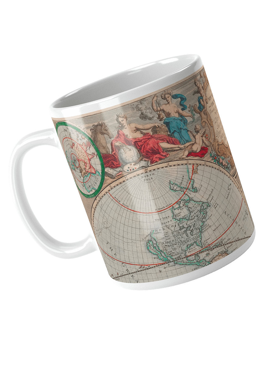 Antique World Map White Glossy Mug product image (3)