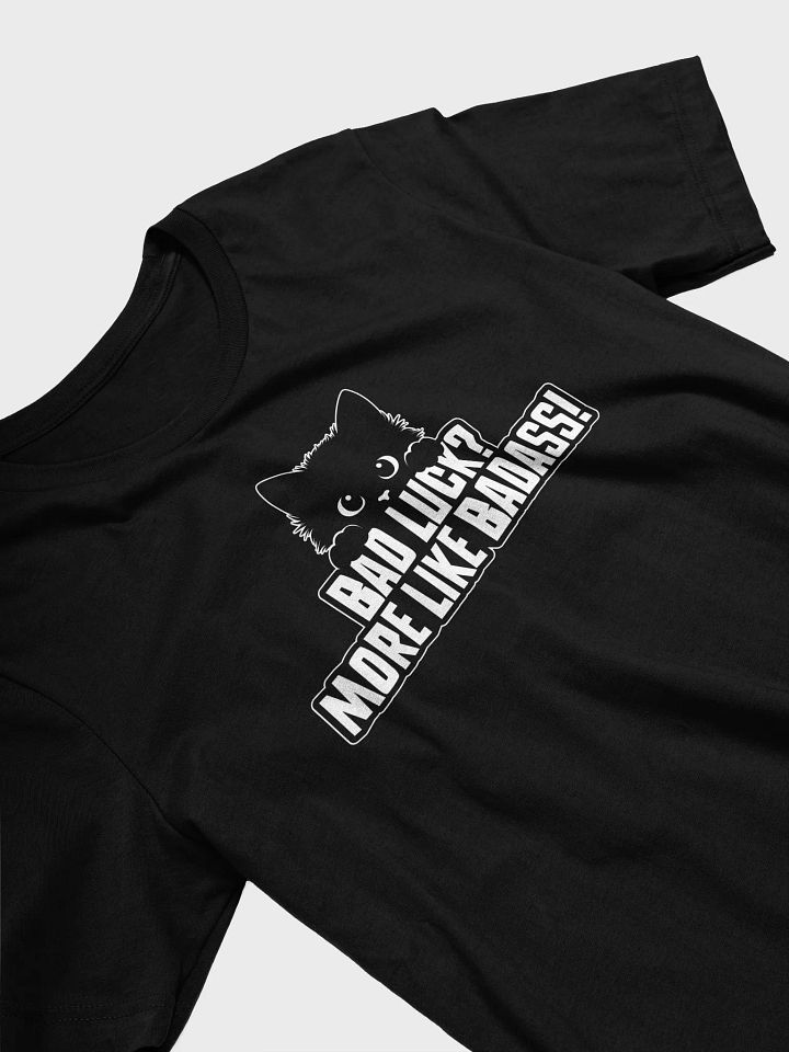 Cute Black Kitten "Badass" Funny Cat Lover Tee product image (2)