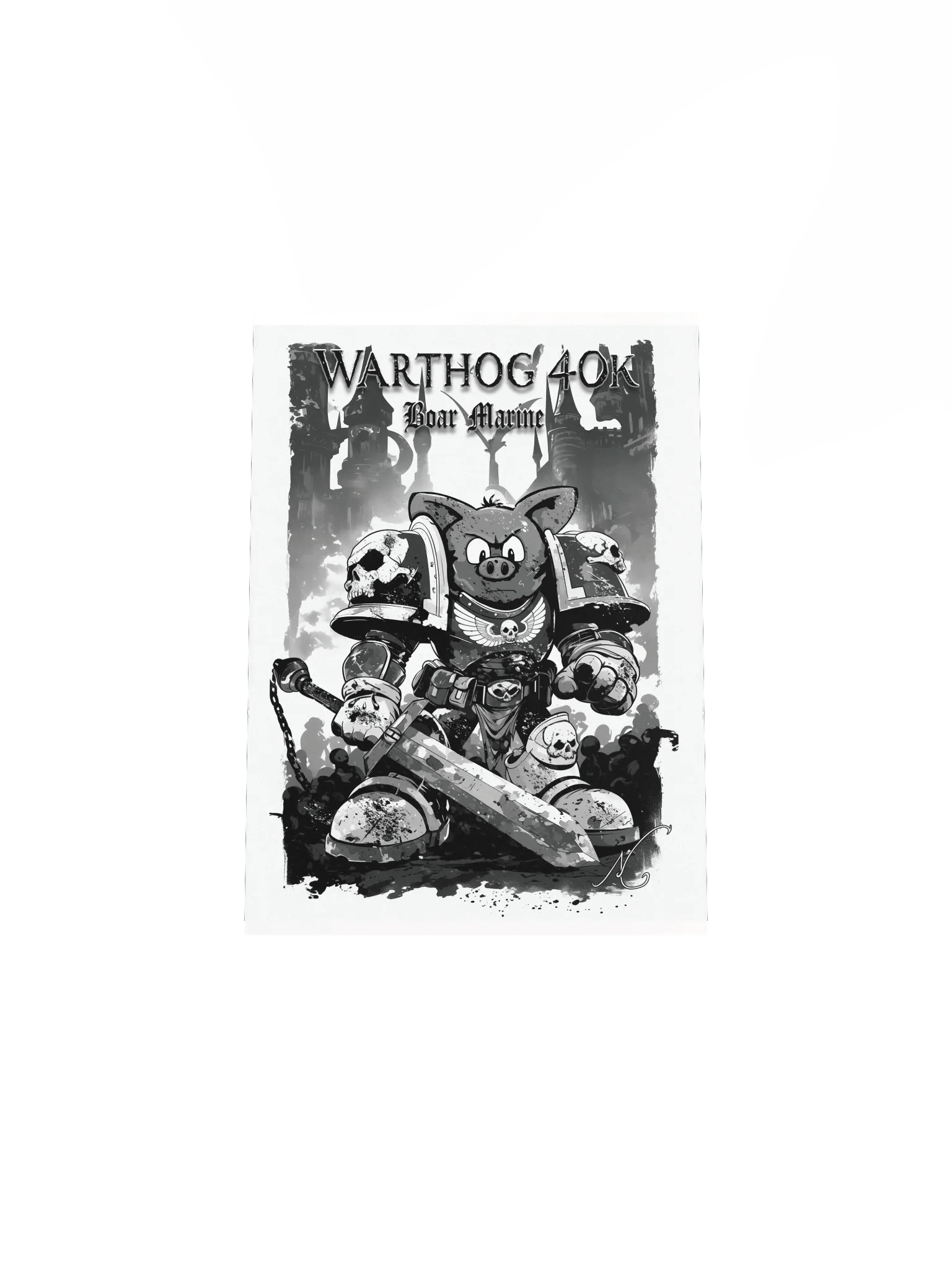 Warthog 40k Boar Marine Poster product image (30)