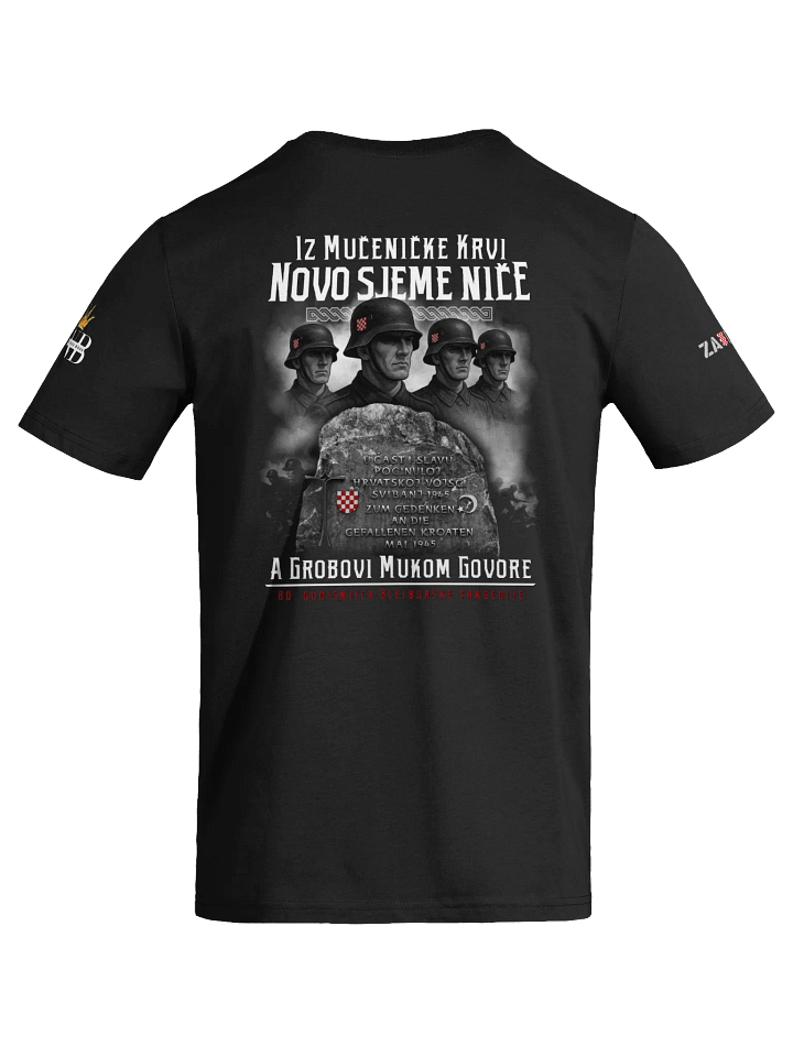 Patriot Nedo Boss Crna Hrvatska Vojska Crna Legija Crown Tee product image (2)