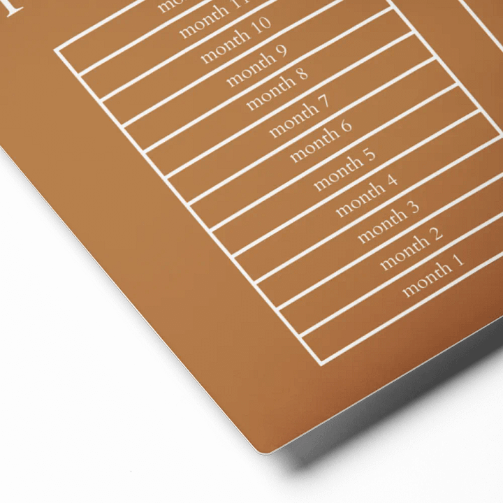 HIGHFALUTIN ANNUAL RENT TRACKER (white design 14) product image (2)
