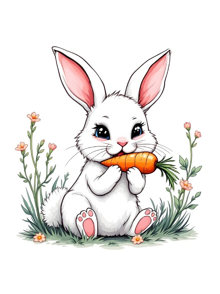 12 Animated Watercolor Rabbit Clipart Designs, Cute Animated Rabbits, Vibrant Rabbit Illustrations, Watercolor Rabbit Illustrations product image (3)