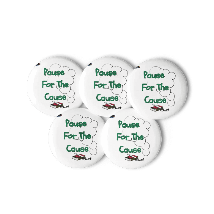 Pause For The Cause Pin Button Set in Green product image (3)