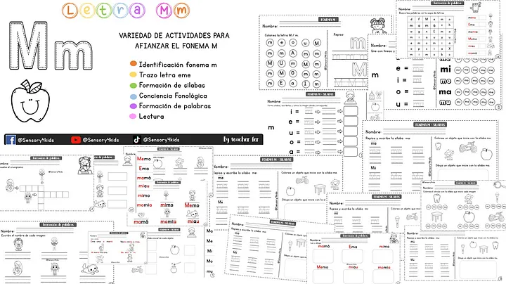 Kit completo de actividades fonema Mm product image (2)