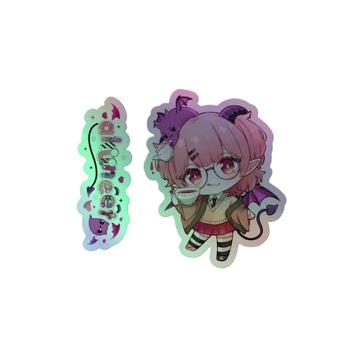 Holographic Aku Tea Time Stickers ♥ product image (2)