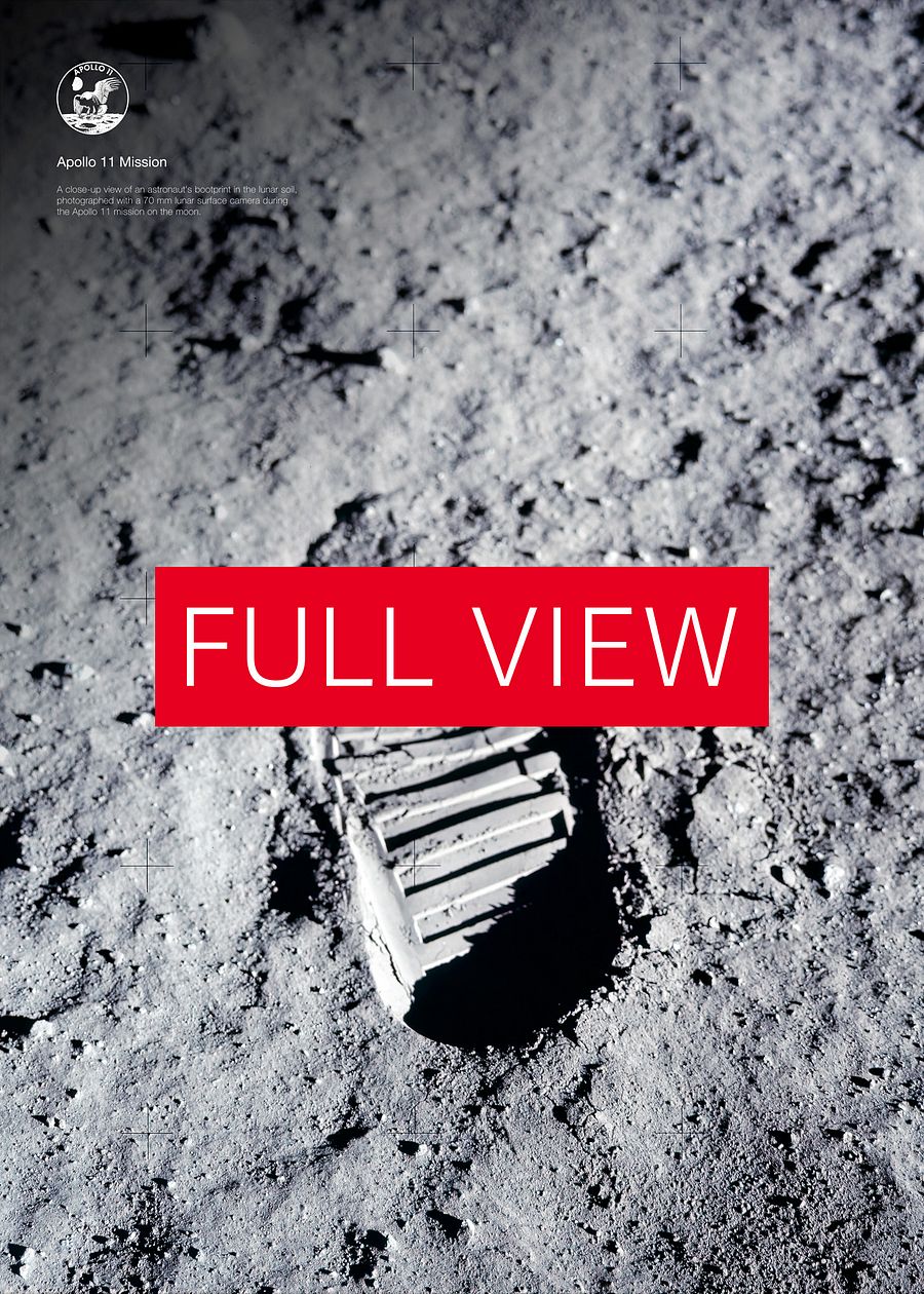 NASA Apollo 11: Moon footprint, 1969 — space poster, space art, photo poster, NASA print, space wall decor product image (4)