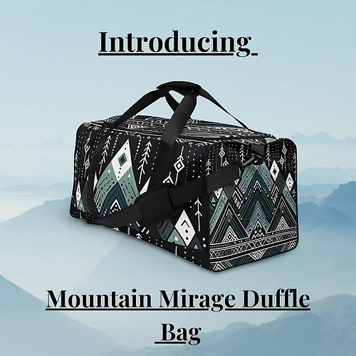 🏔️ Pack your holiday cheer in style! 🎄
The Mountain Mirage Duffel Bag is your go-to for:
🎁 Winter getaways.
🎄 Holiday travels...