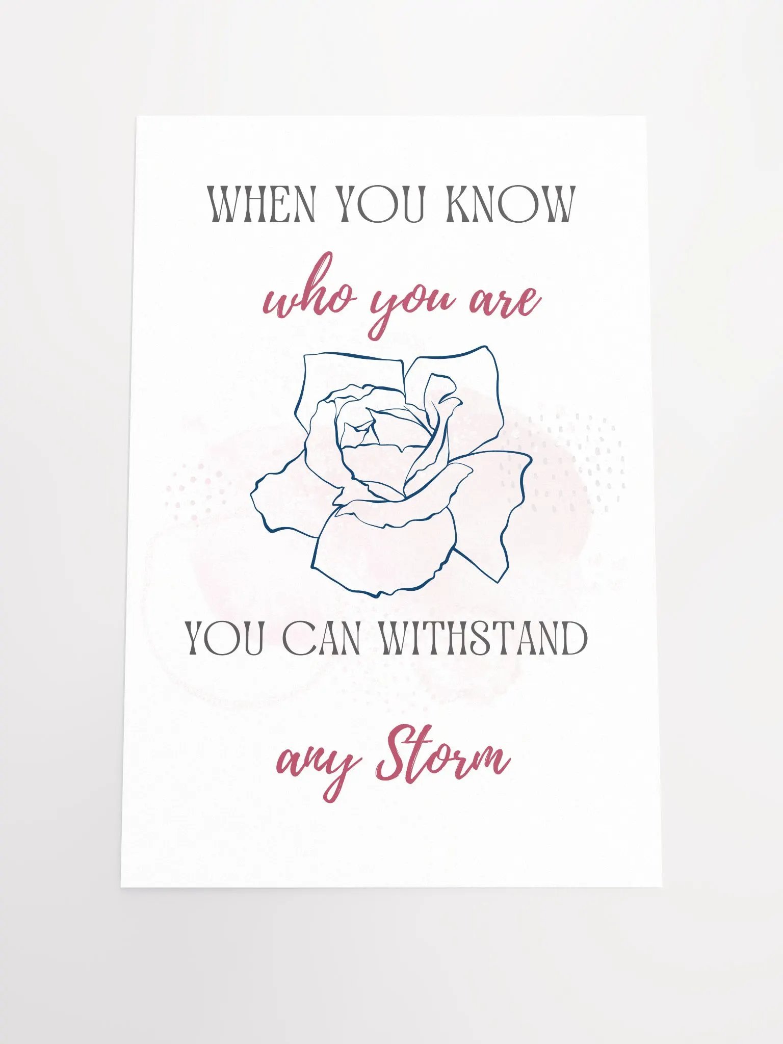 Resilience Rose: Inspirational Matte Poster product image (1)
