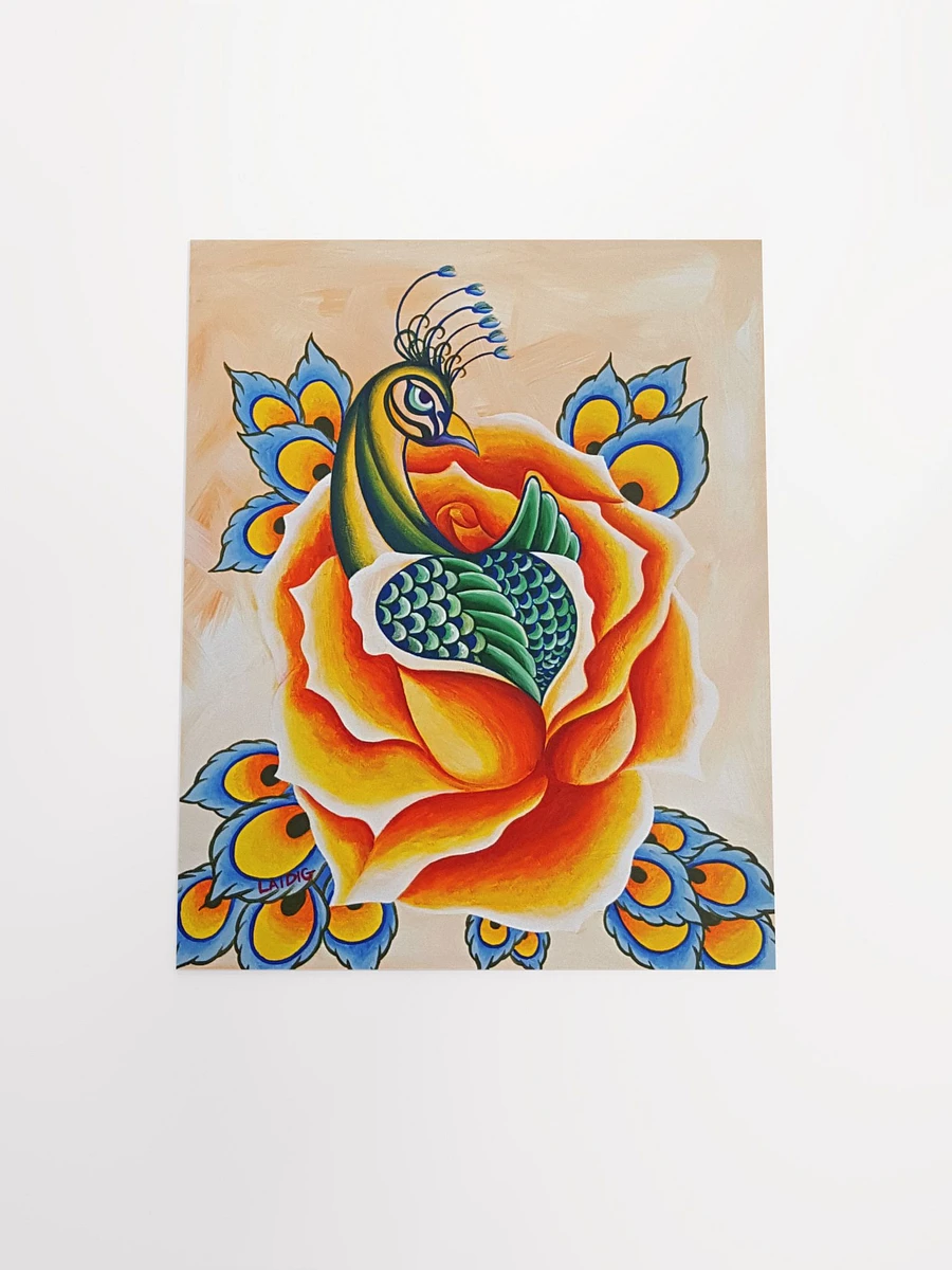 Peacock Orange Rose Print product image (13)