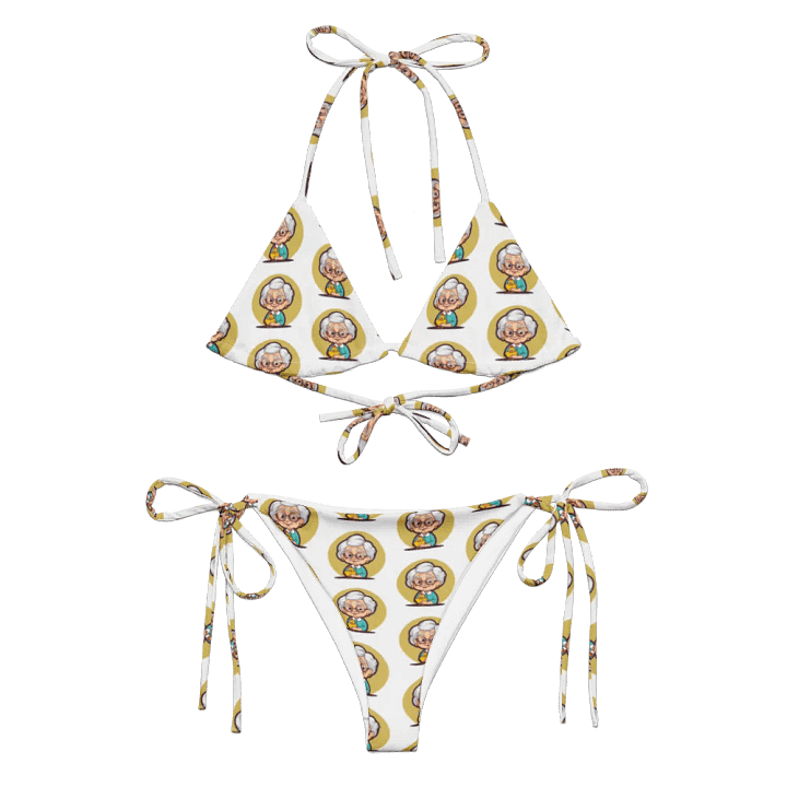 Golden Years Teal Elderly All-Over Bikini product image (2)