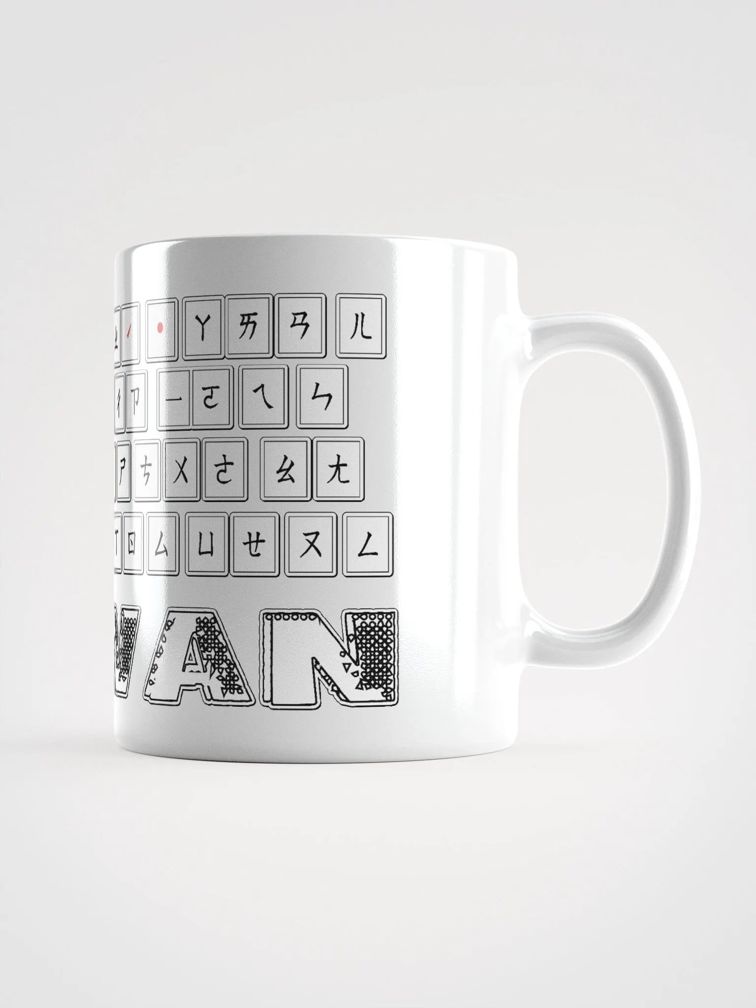 Taiwan Bopomofo keyboard white coffee mug product image (1)