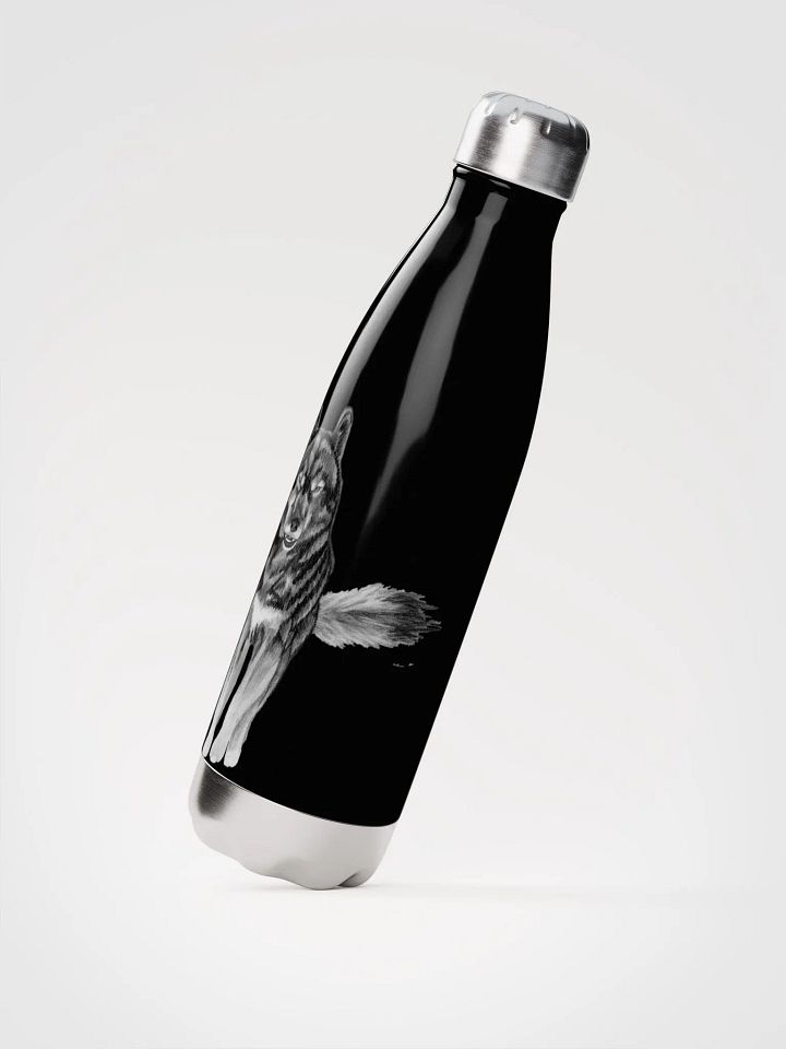 Wolf Drawing Water Bottle product image (3)