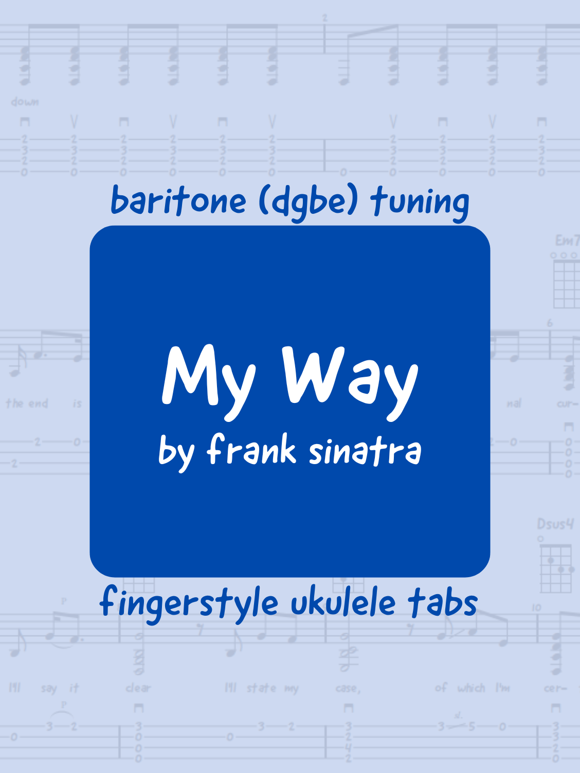 Frank Sinatra - My Way (uke tabs) product image (1)