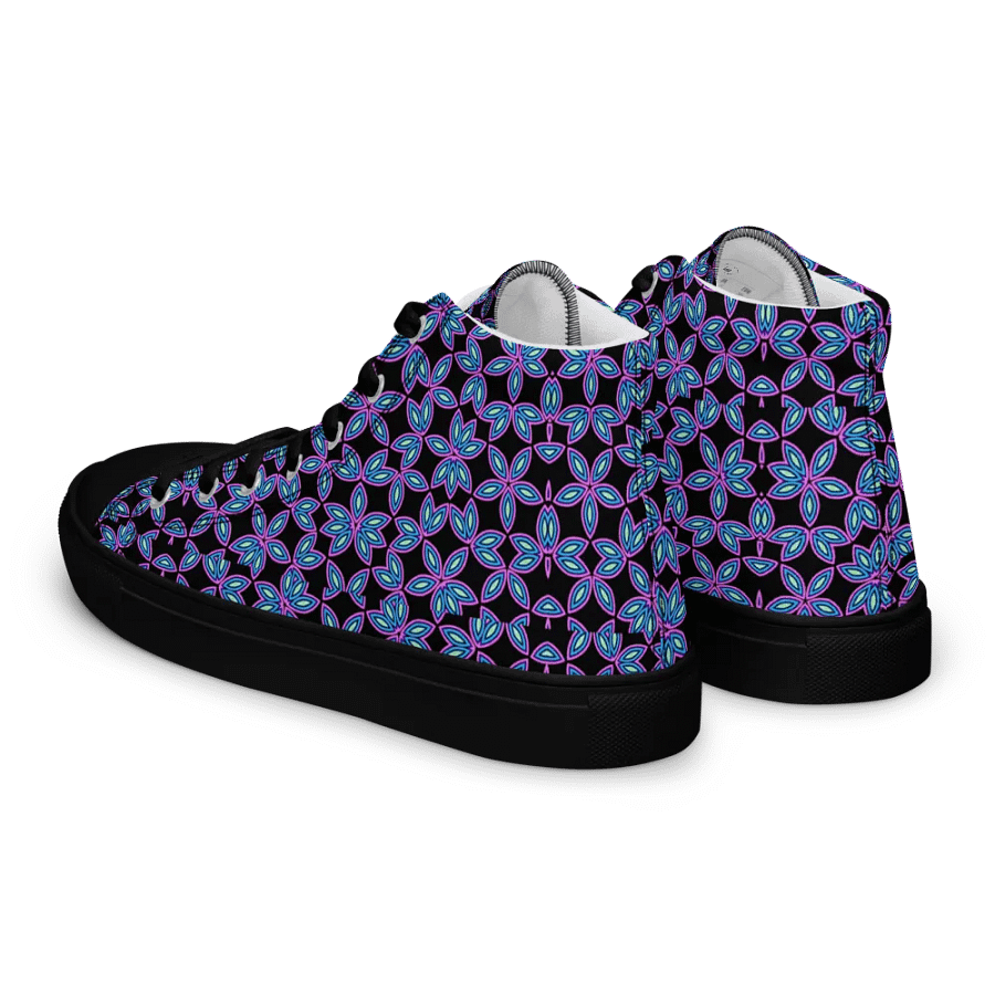 Floral Geometry High Top Canvas Shoes product image (6)